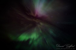 Aurora photographed from Shetland, 26th September 2011. Photo by David Gifford.