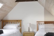 Twin attic bedroom.
