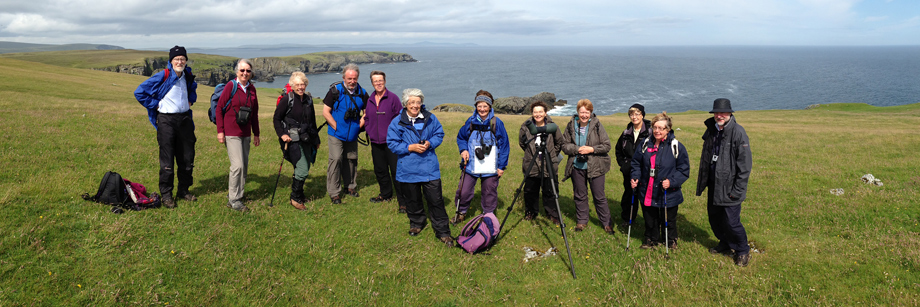 Walking group on Fetlar