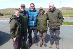 SN holiday guests with Iolo Williams on Unst